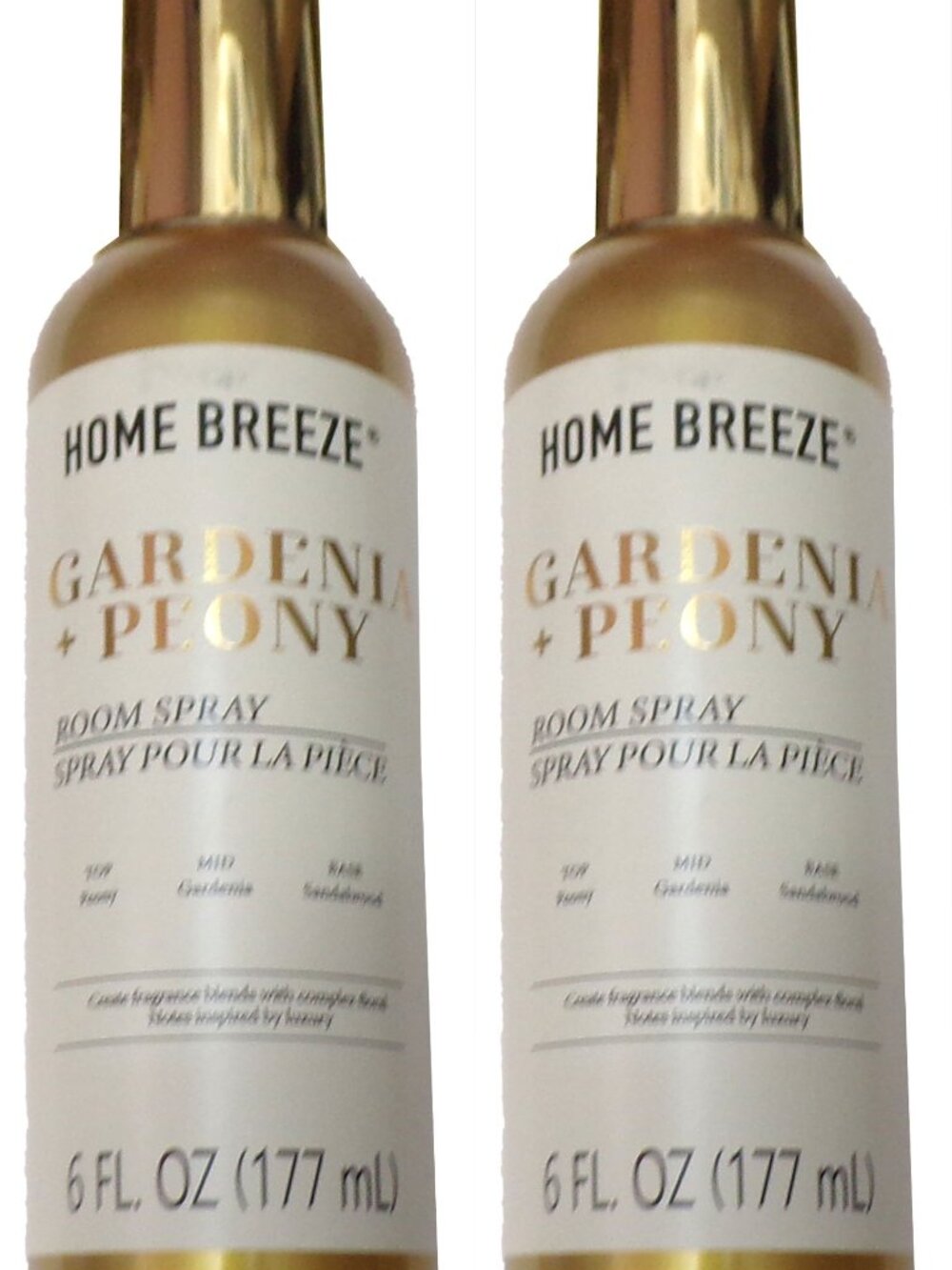 Home breeze Gardenia + Peony Room Spray 6 oz (Set of 2)